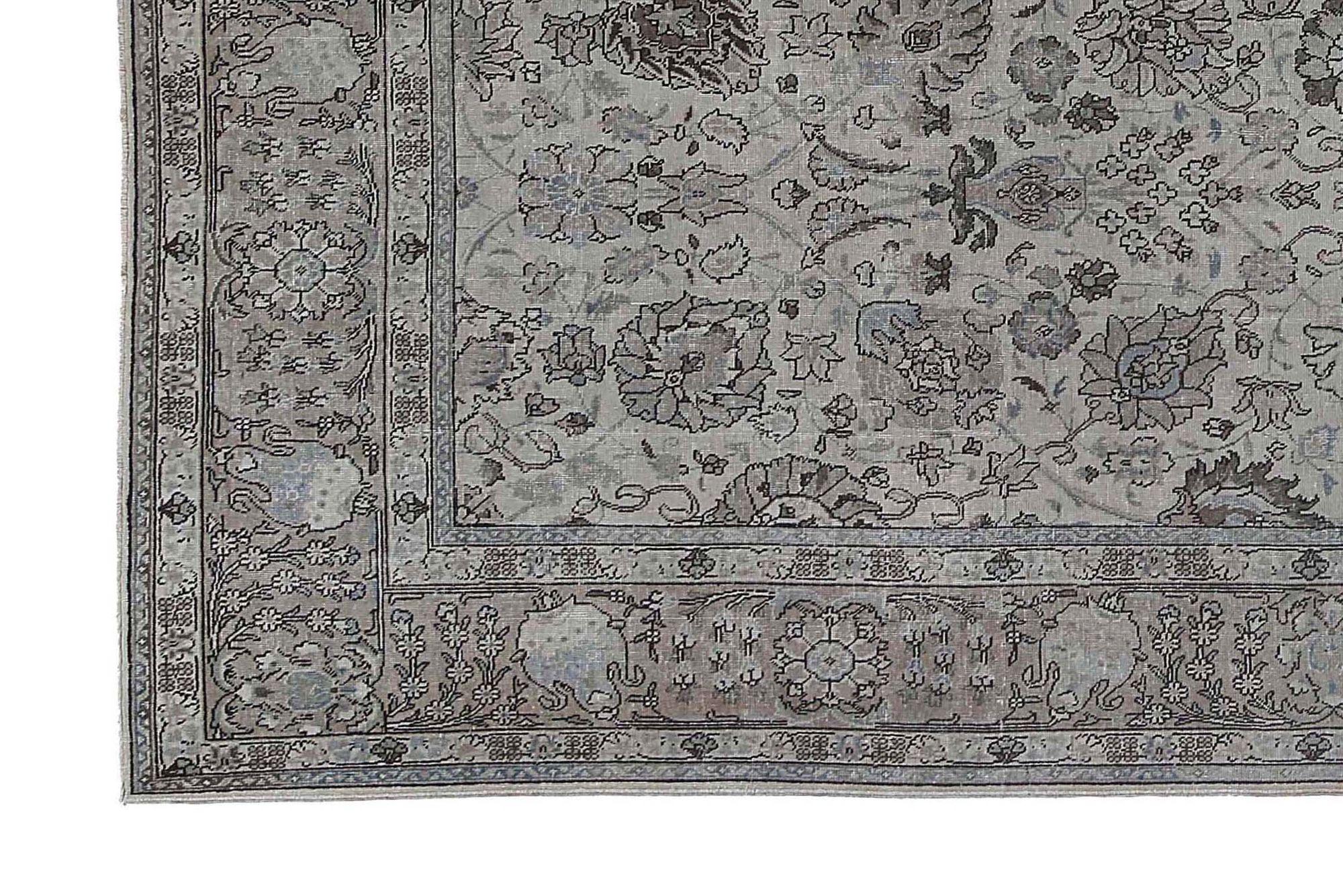 20ième siècle Tapis persans de Tabriz - Design en laine ivoire - 97615 en vente