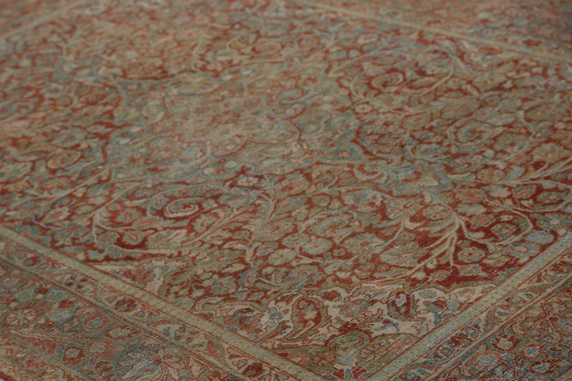 Iracheno Tappeti persiani Tabriz - Lana Avorio Azzurro Rosso Design - 97772 in vendita
