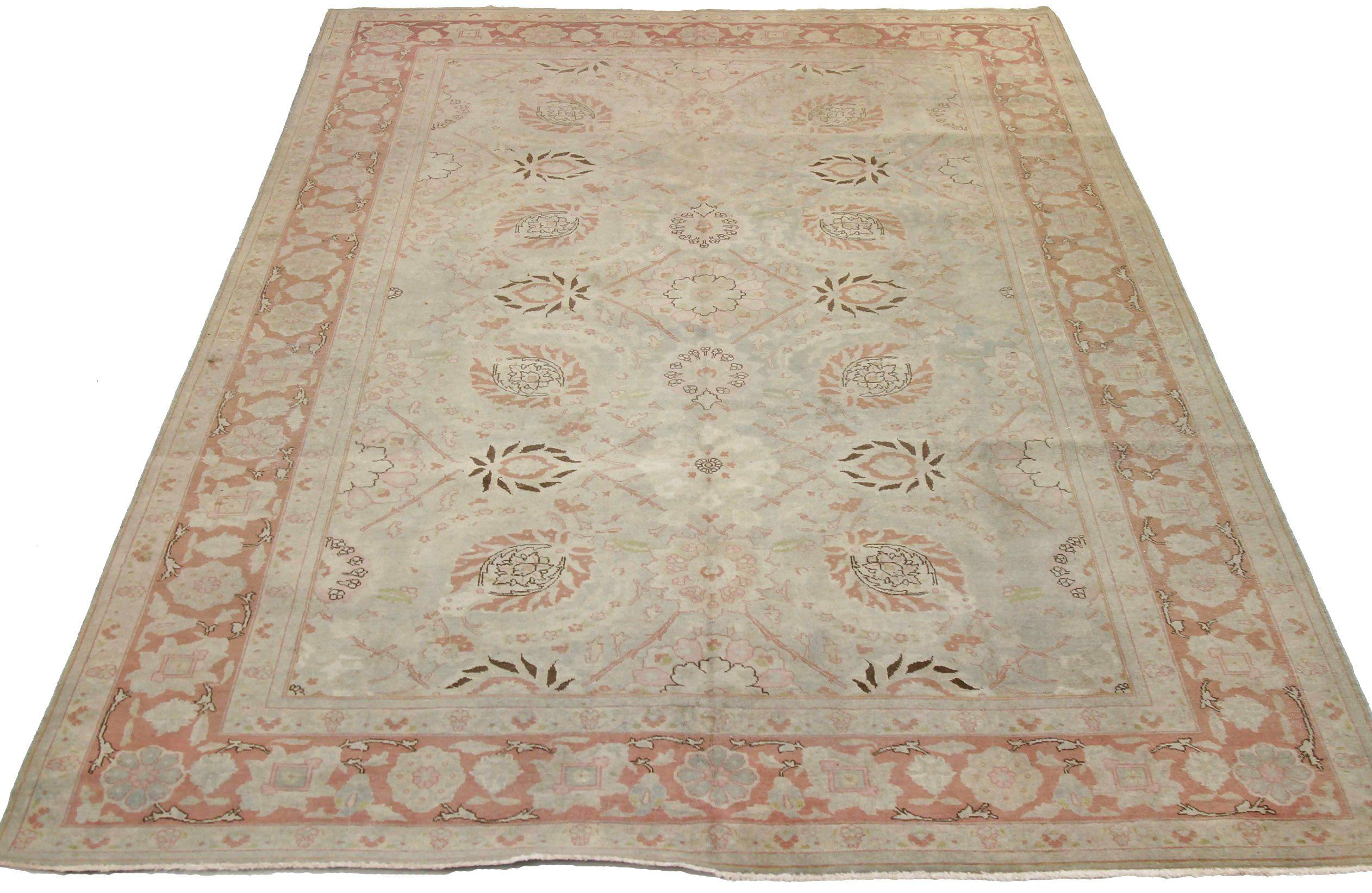 Discover the elegance of Persian Tabriz featuring Area Rugs in Circa 1910. Designed with Wool and IvoryPink, this exclusive design is perfect for enhancing your space.