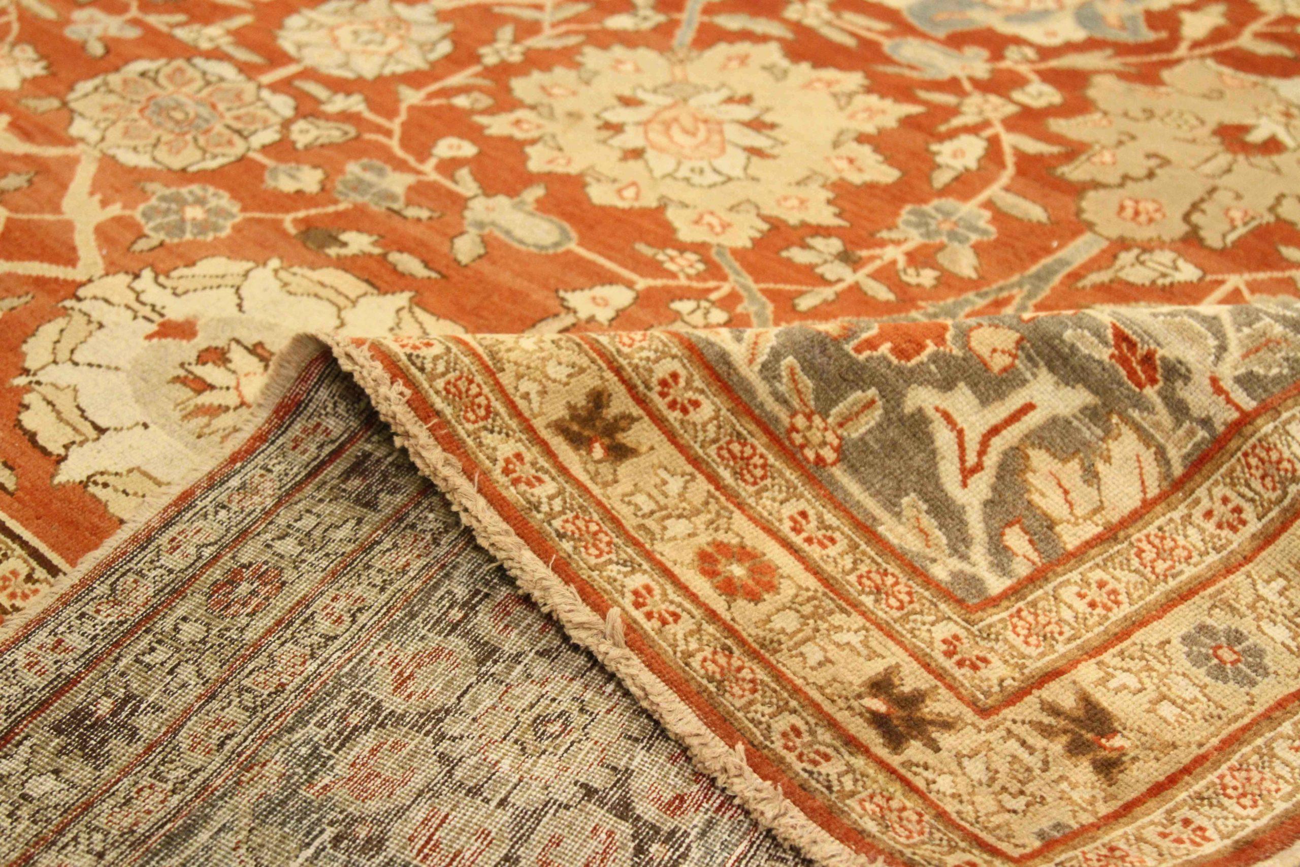 Tappeti persiani Tabriz - Lana Avorio Rosso - 76008 In condizioni ottime in vendita a Dallas, TX