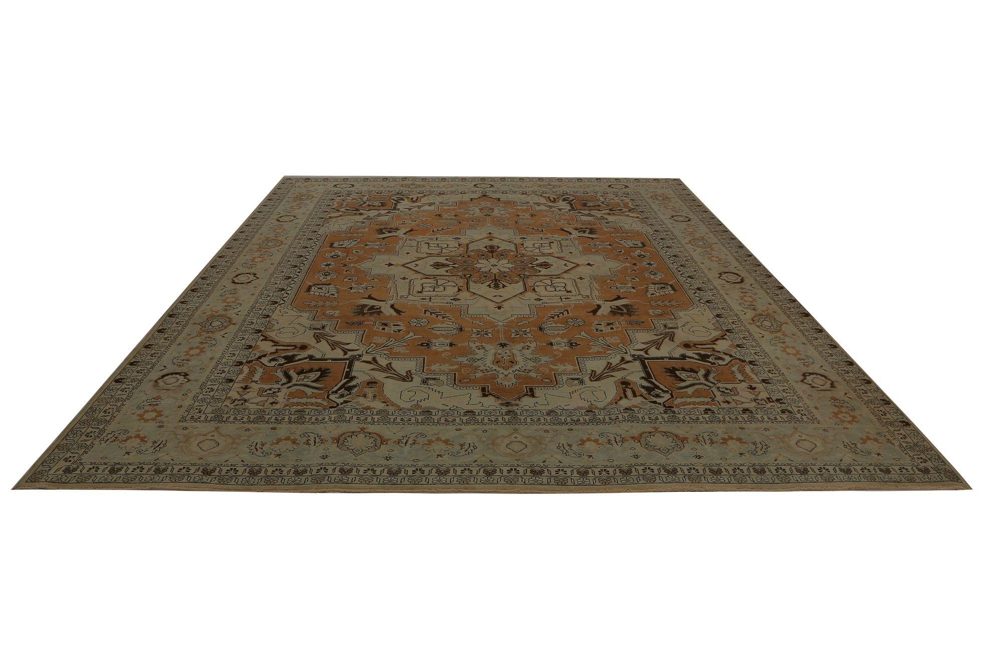 Tappeti persiani Tabriz - Lana Avorio Rosso - 97222 In condizioni ottime in vendita a Dallas, TX