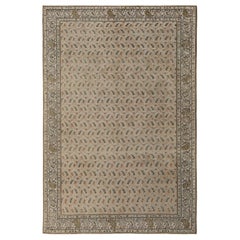 Persian Tabriz Area Rugs - Wool Ivory Taupe Design - 96958