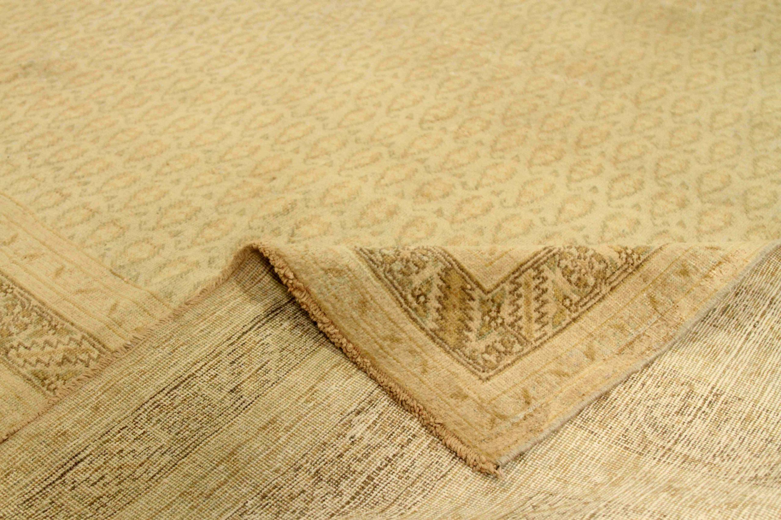 Tapis de Tabriz en laine ivoire et jaune ivoire - 75854 Excellent état - En vente à Dallas, TX