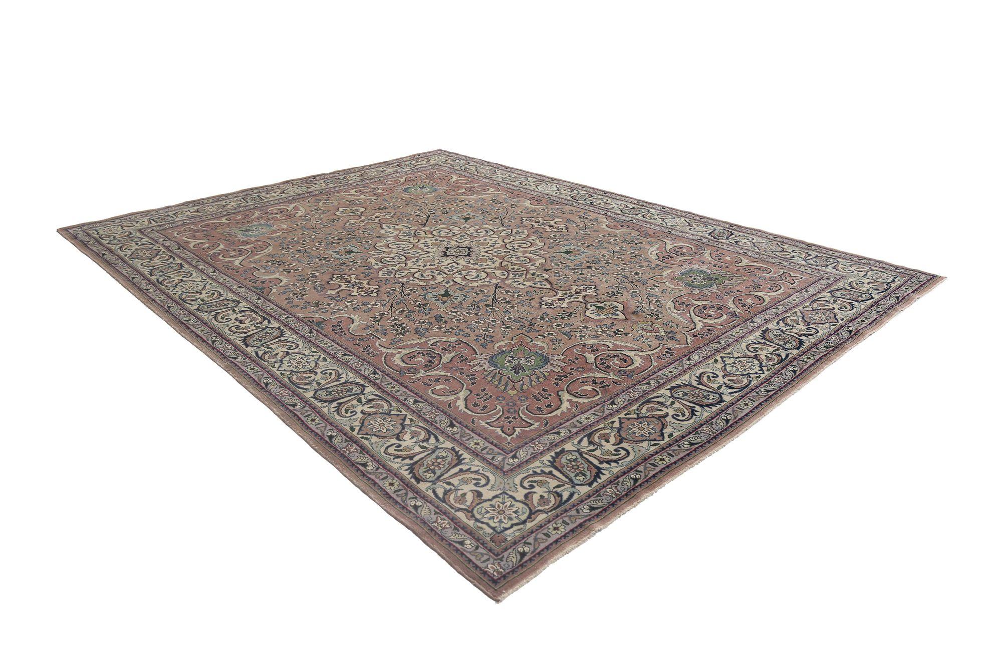 Persische Täbris-Teppiche - Wolle Rosa Rot Design - 96689 im Zustand „Hervorragend“ im Angebot in Dallas, TX
