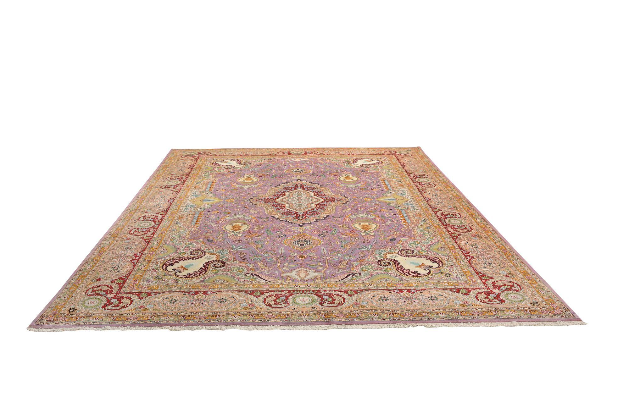 Tappeti persiani Tabriz - Lana Purpel Design - 97236 In condizioni ottime in vendita a Dallas, TX