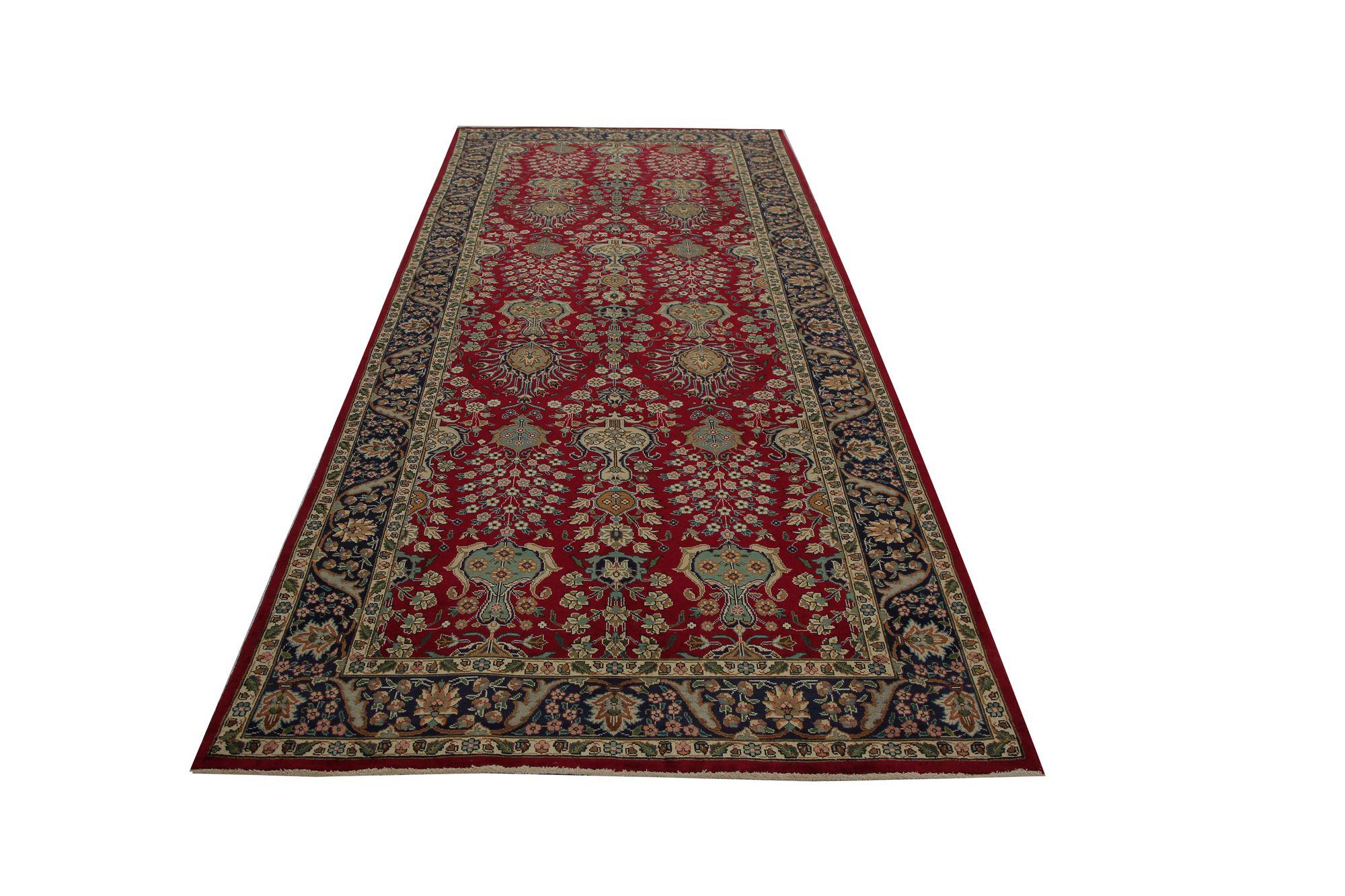 Persische Täbris-Teppiche - rotes Wolldesign - 96742 im Zustand „Hervorragend“ im Angebot in Dallas, TX