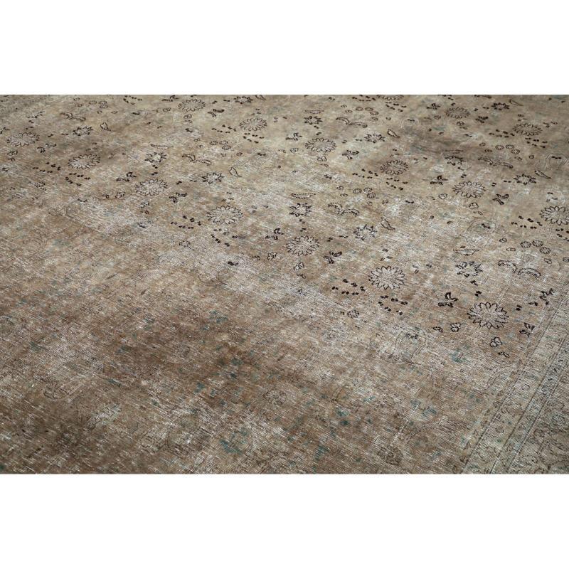 Asiatico Tappeti persiani Tabriz - Lana Taupe Design - 94548 in vendita