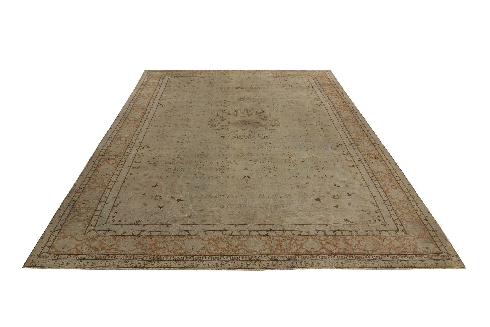 Tappeti persiani Tabriz - Lana Taupe Design - 96871 In condizioni ottime in vendita a Dallas, TX