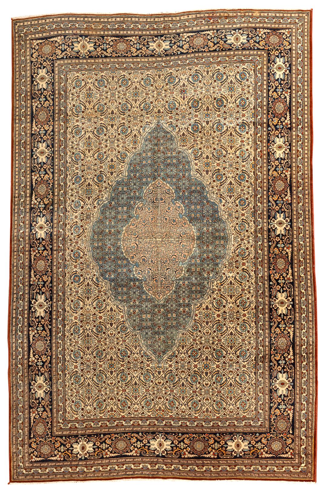 Wool Persian Tabriz Carpet  For Sale