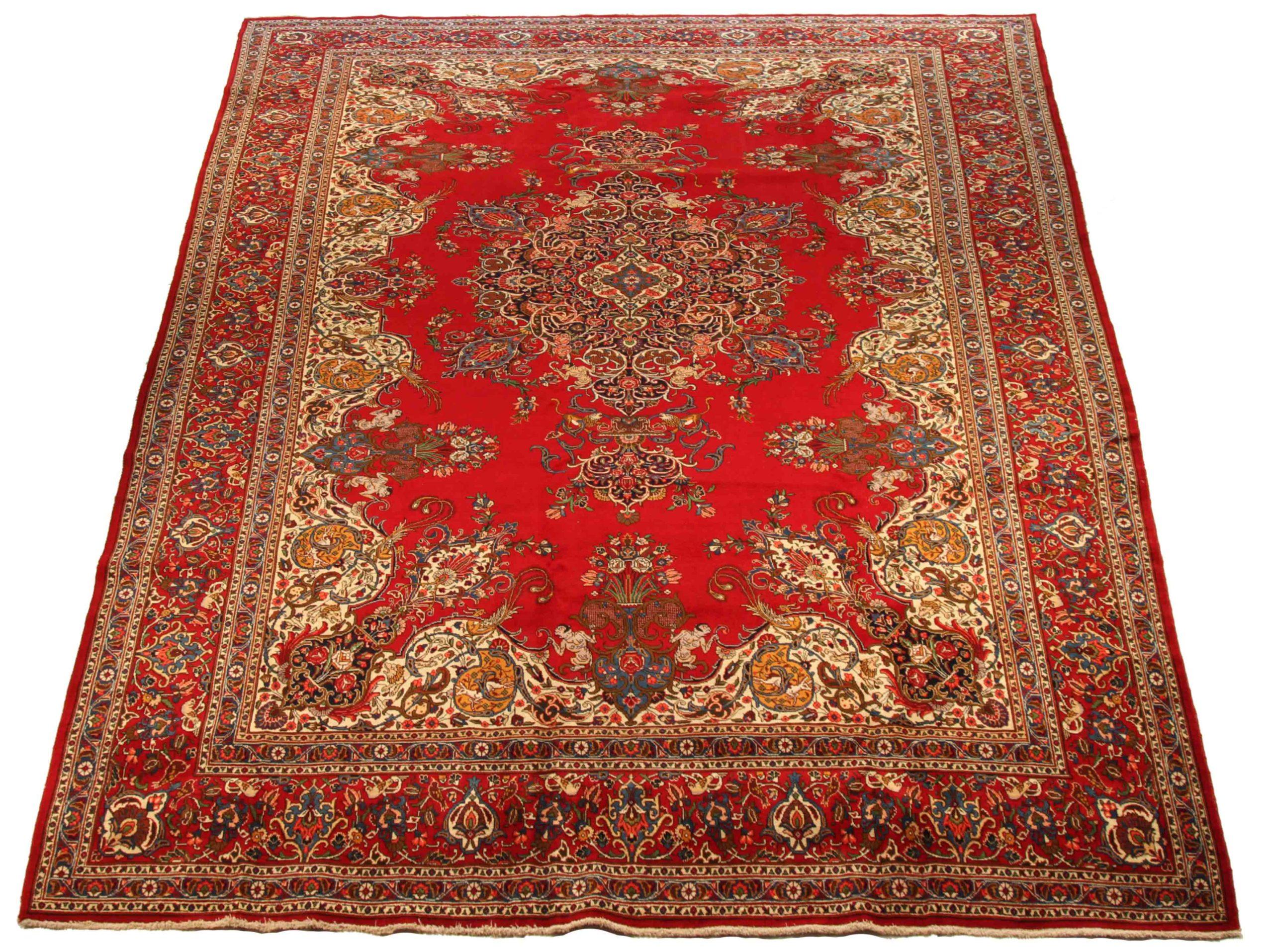 Entdecken Sie die Eleganz des persischen Tabriz mit seiner wunderschönen Handwerkskunst um 1880. Dieses exklusive Design, das mit viel Liebe zum Detail entworfen wurde, ist perfekt, um Ihren Raum zu verschönern.