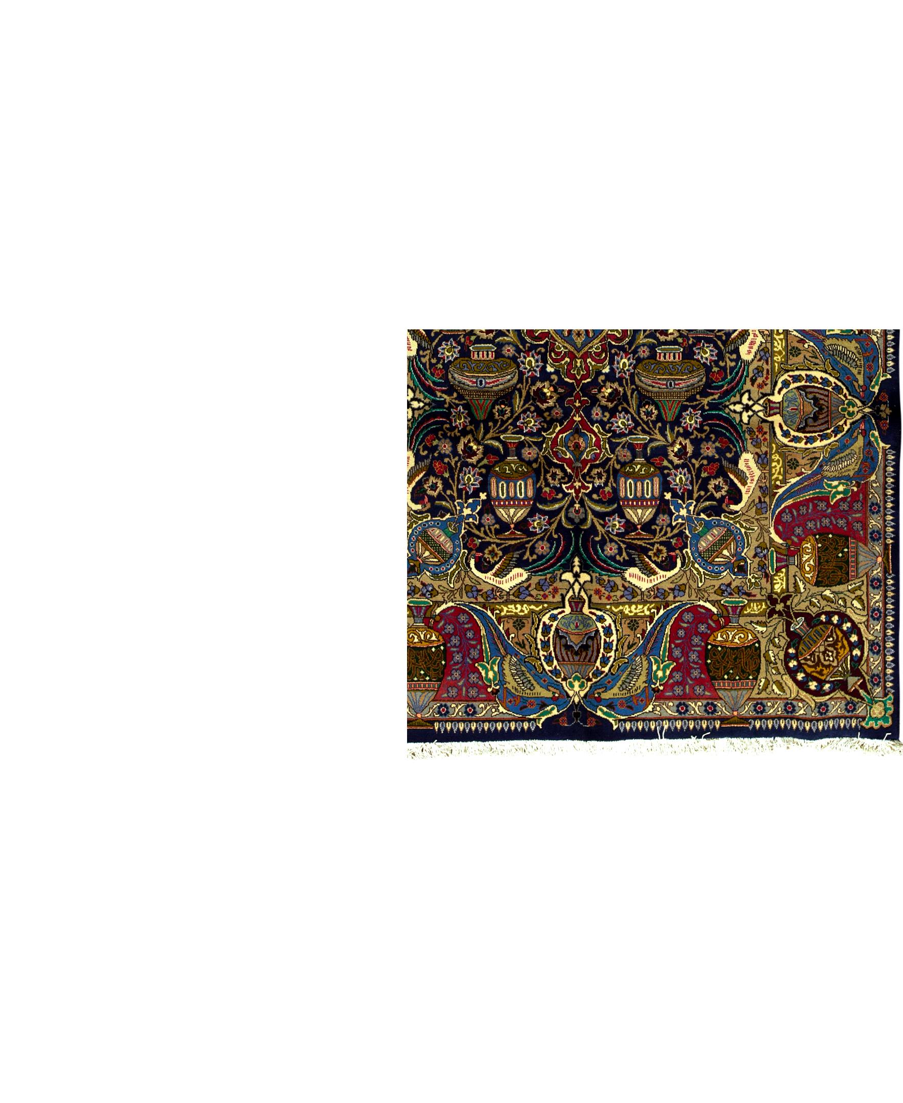 Hand-Woven Antique Persian Fine Traditional Handwoven Luxury Wool Multi Rug For Sale
