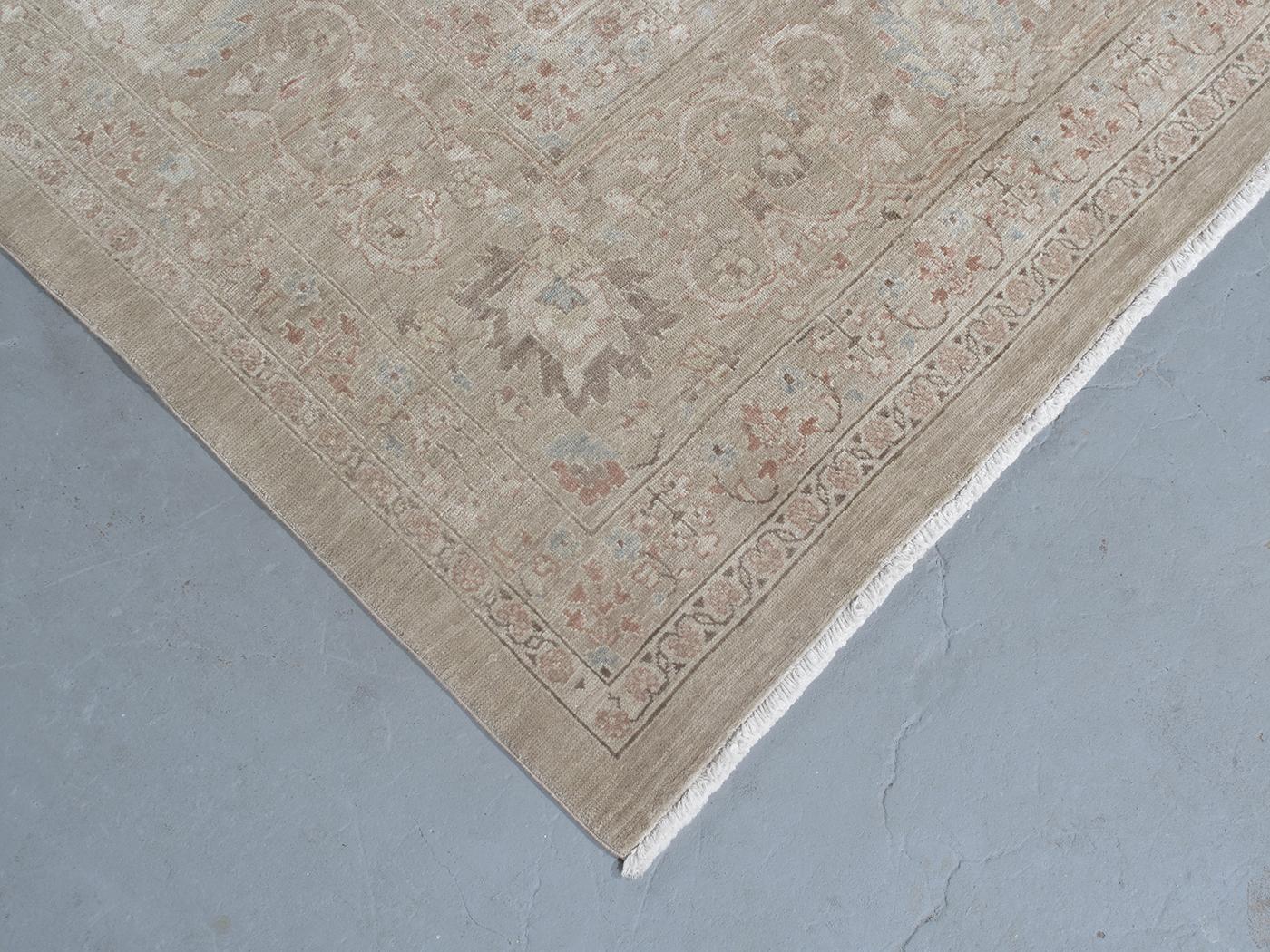 Alfombra Persa Tabriz Estilo Hadji Jalili Anudada a Mano Multicolor en Nuevo estado para la venta en New York, NY