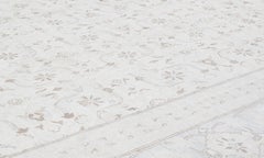 Tabriz Hand Knotted Patina Rug in Beige and Cream Color