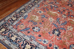 Persian Tabriz Hunting Animal Pictorial Rug