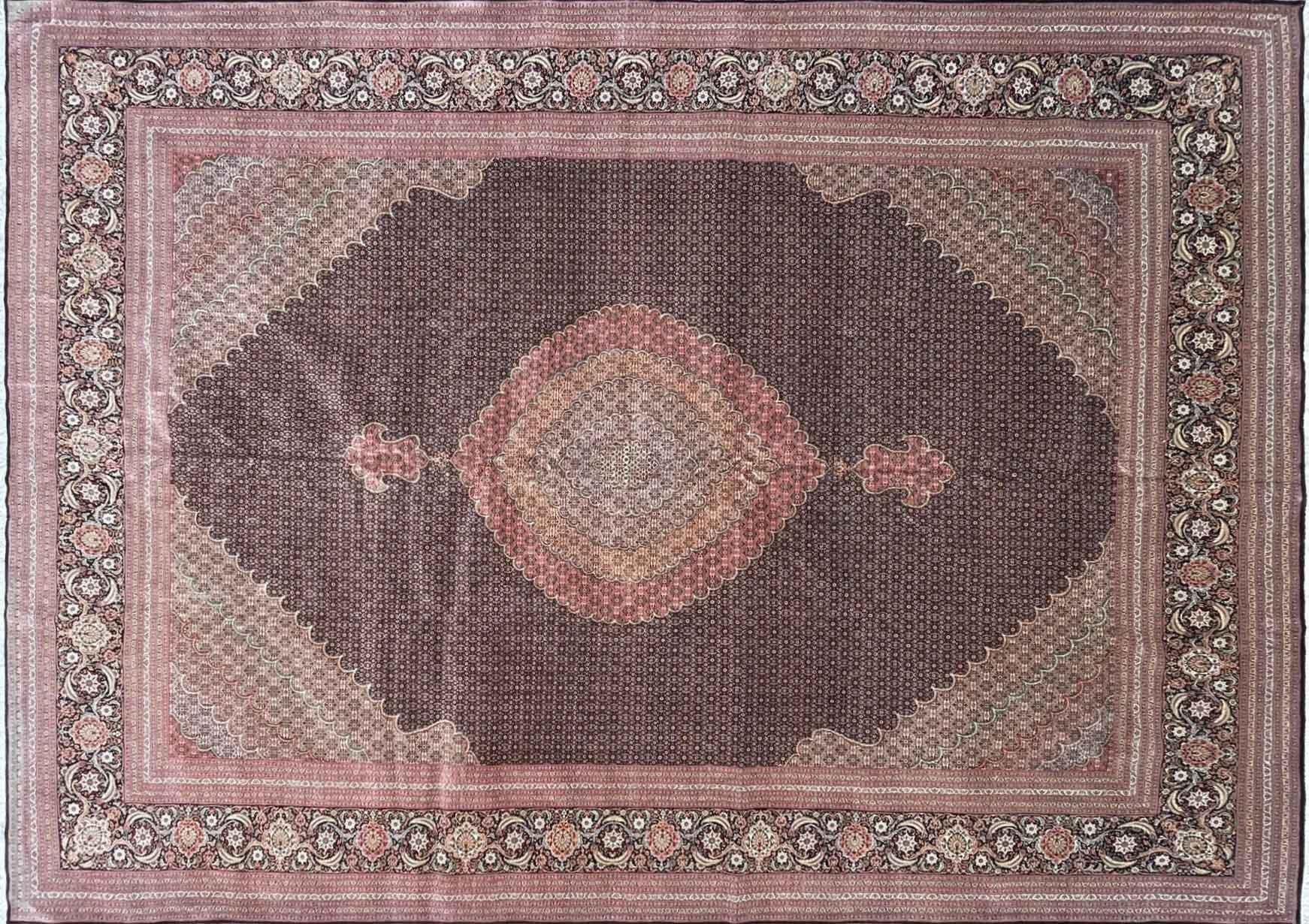 Wool Persian Tabriz Mahi Carpet For Sale