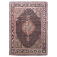 Vintage Persian Tabriz Mahi Carpet