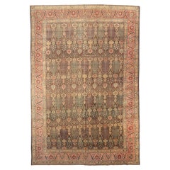 Persische Tabriz Over Size Teppich CIRCA 1880 - Wolle Brown Elfenbein Rosa 73466