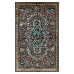 Tappeto persiano Tabriz di dimensioni maggiori, circa 1910 - Lana Blu Verde Avorio Rosso - 91576