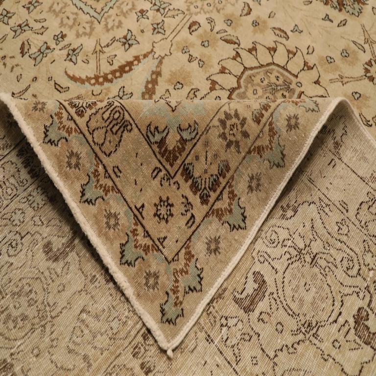 Tappeto persiano Tabriz Over Size - Lana Blu Marrone Avorio Taupe - 94653 In condizioni ottime in vendita a Dallas, TX
