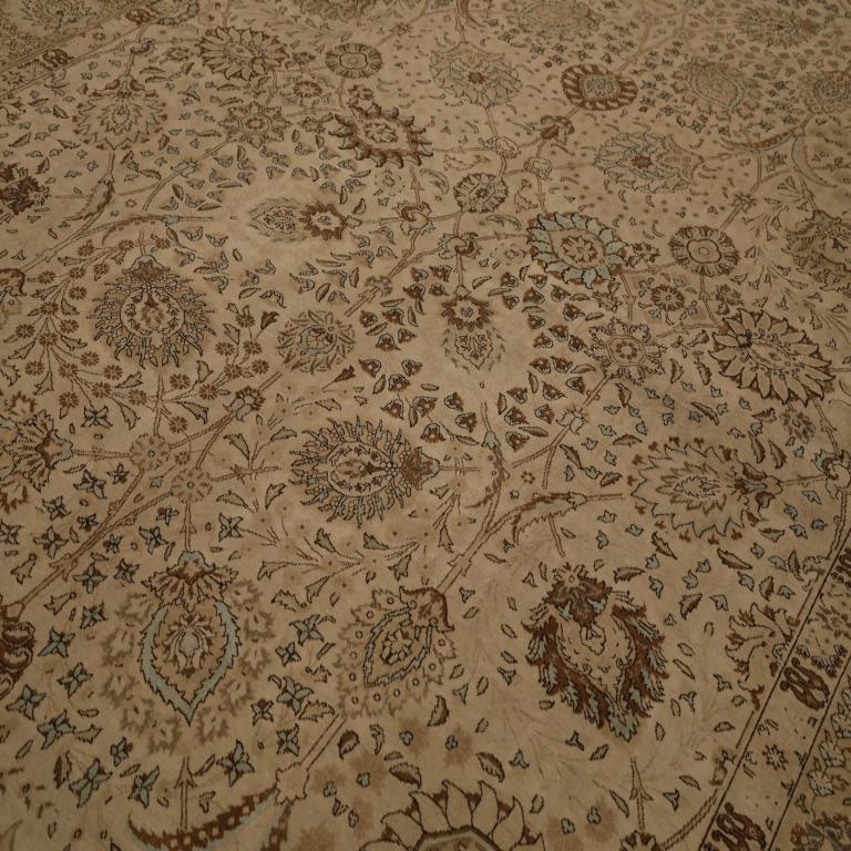 XX secolo Tappeto persiano Tabriz Over Size - Lana Blu Marrone Avorio Taupe - 94653 in vendita