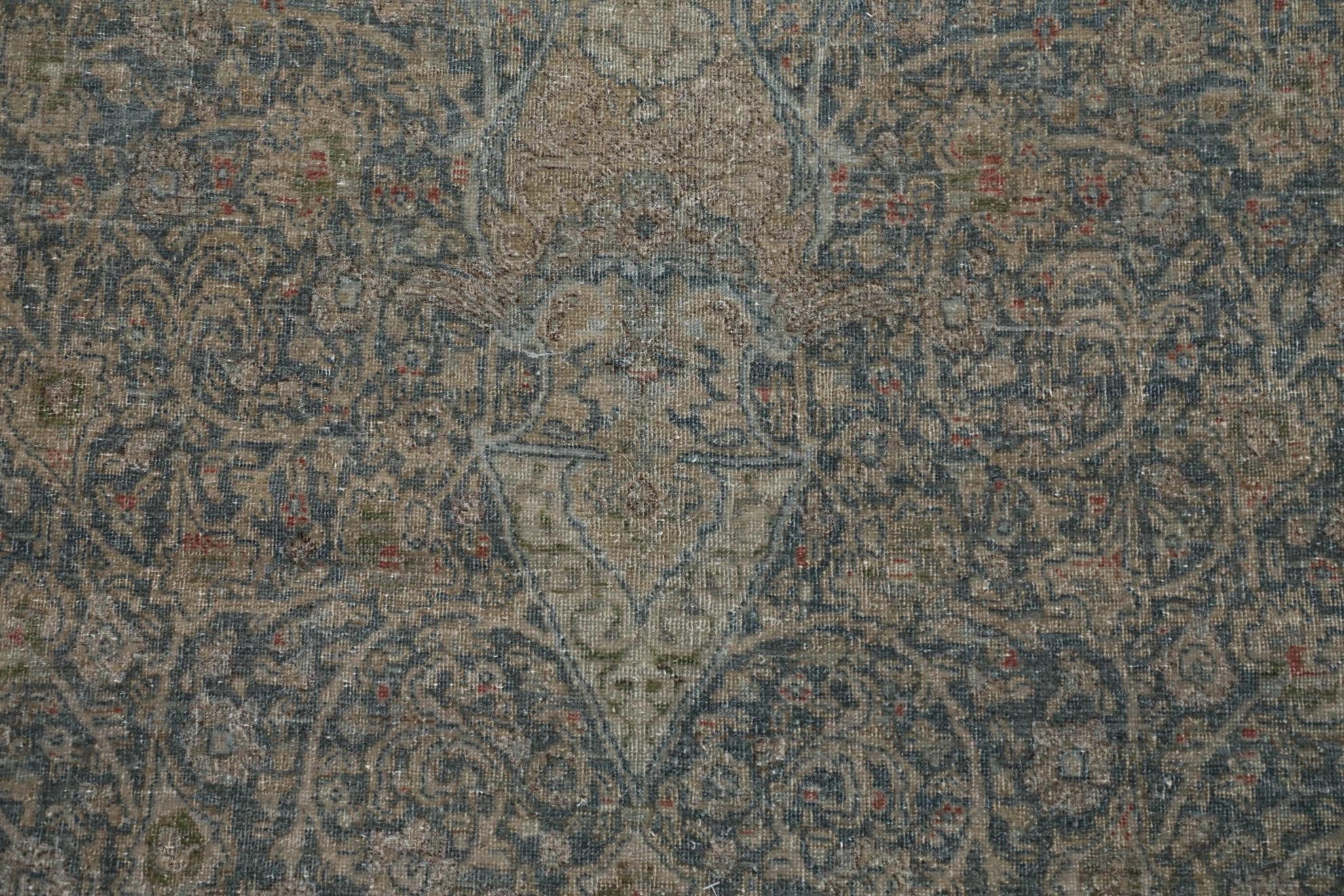 XX secolo Tappeto persiano Tabriz Over Size - Lana Blue Green Taupe Design - 99443 in vendita