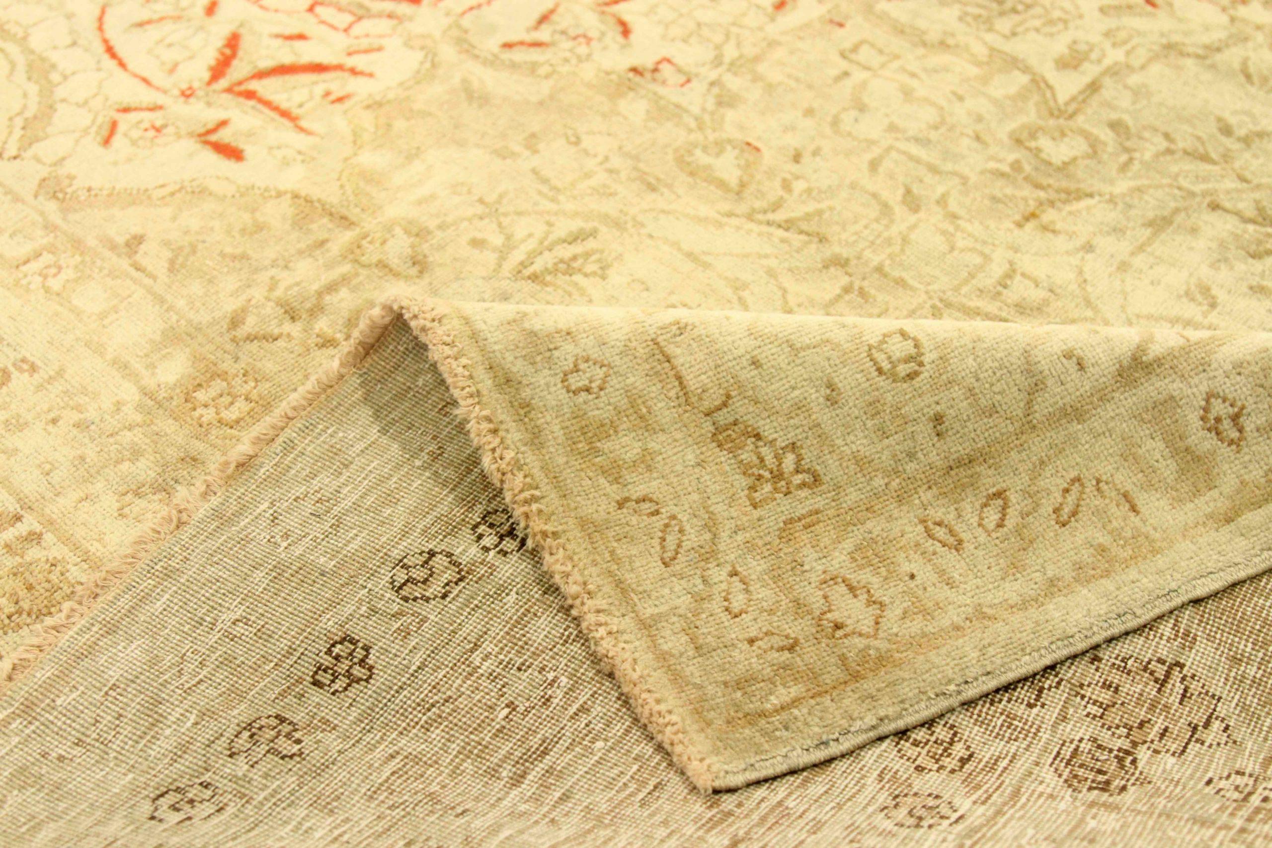 Tappeto persiano Tabriz Over Size - Lana Marrone Avorio Rosso Design - 75863 In condizioni ottime in vendita a Dallas, TX