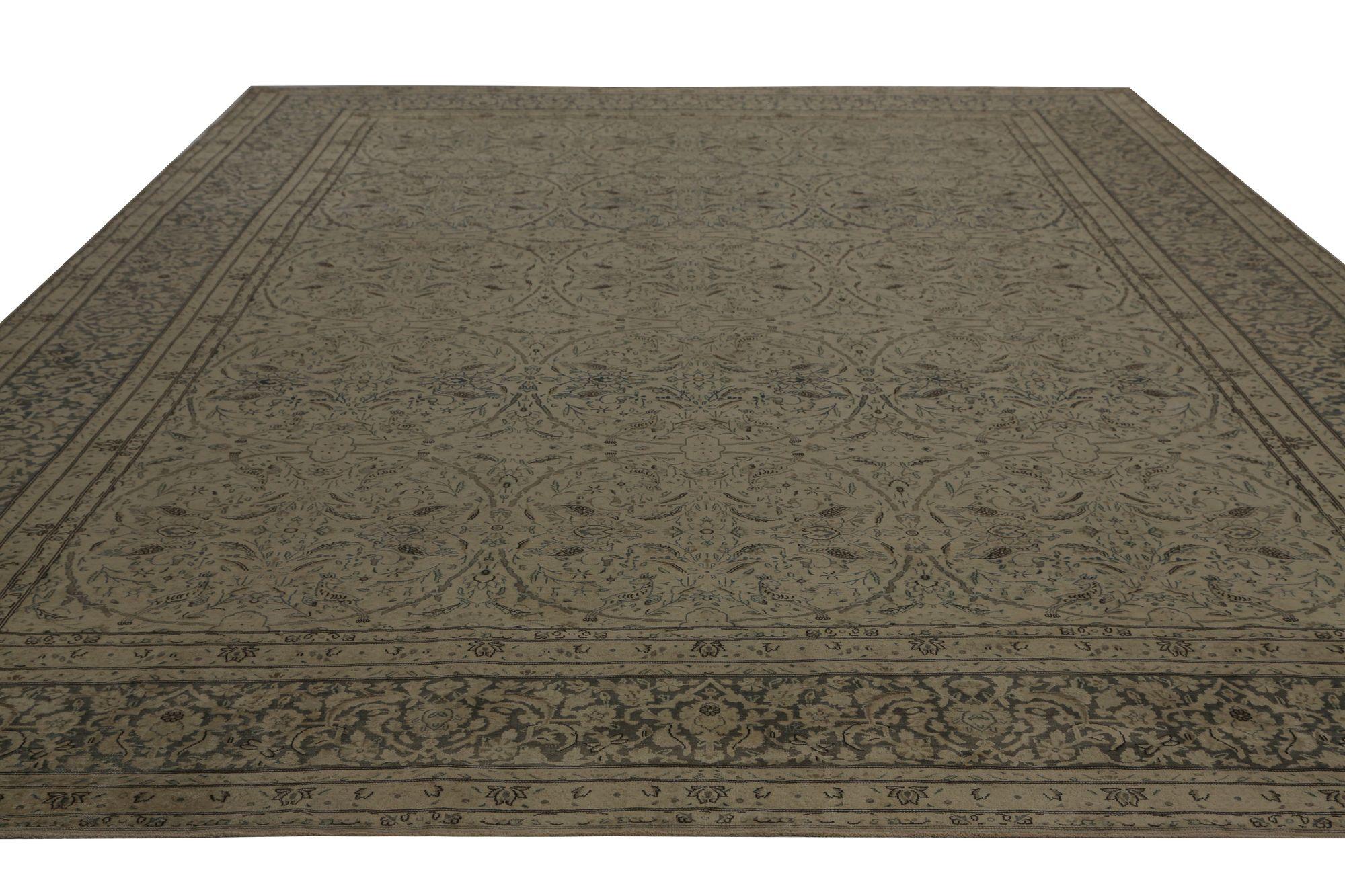 Persische Tabriz Over Size Teppich - Wolle Brown Taupe Design - 97234 (Irakisch) im Angebot
