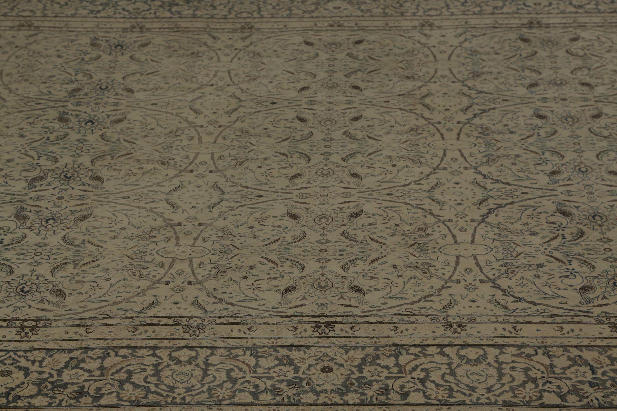 Persische Tabriz Over Size Teppich - Wolle Brown Taupe Design - 97234 (20. Jahrhundert) im Angebot