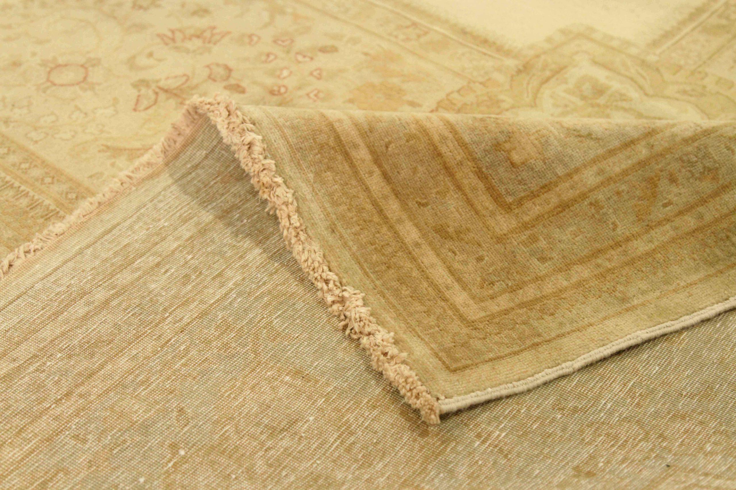 Persischer Tabriz Over Size Teppich - Wolle Elfenbein Gelb Design - 76012 im Zustand „Hervorragend“ im Angebot in Dallas, TX