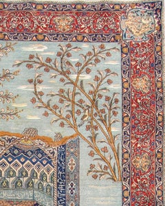 Persian Tabriz Pictorial Rug, c. 1960
