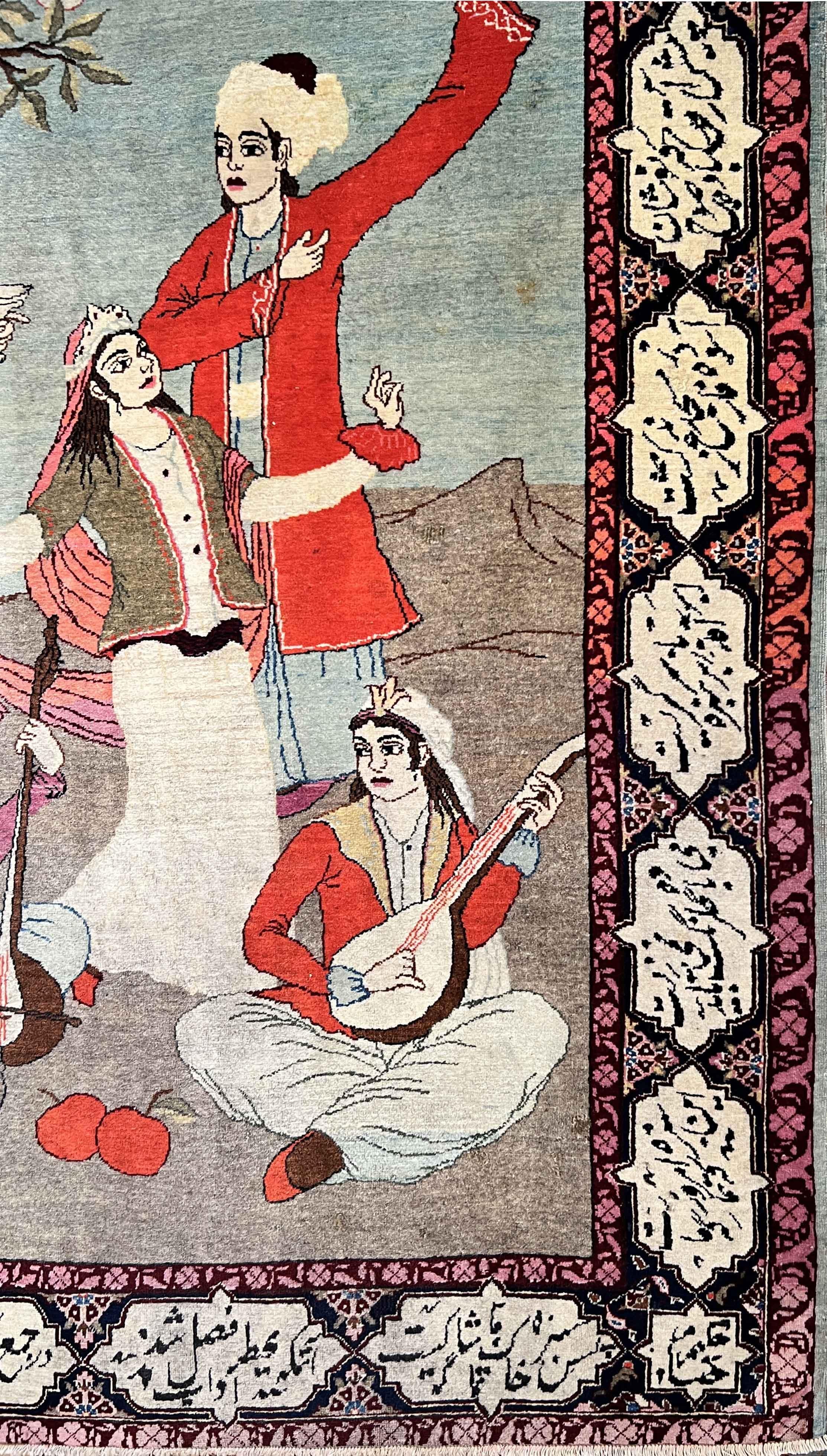 Annodato a mano Tappeto persiano Tabriz - 1930 circa - Omar Khayyam - Dimensioni: 2,04x1,73 - N° 1161 in vendita