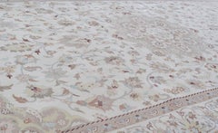 Persian Tabriz Rug in Wool and Silk
