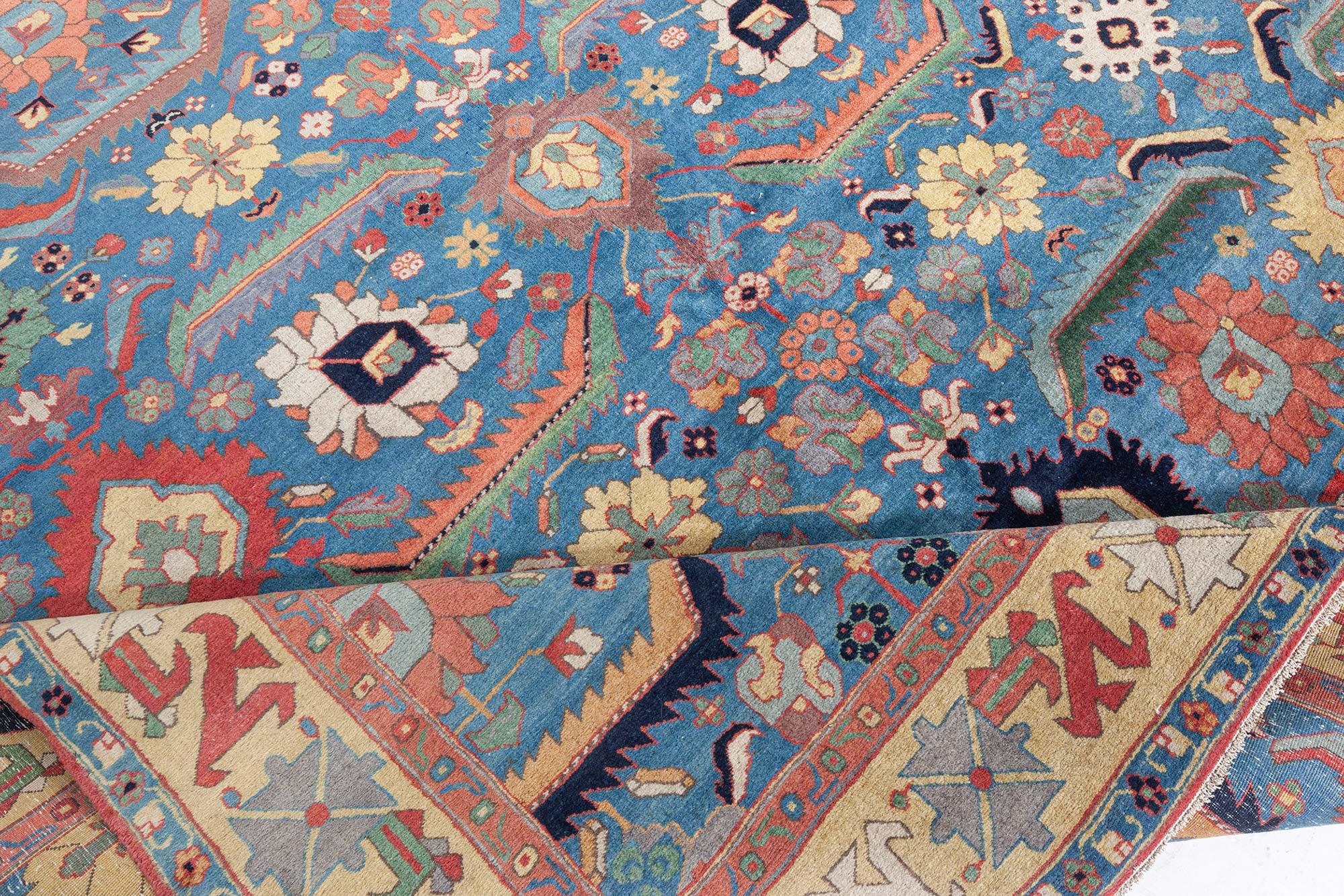 Persian Tabriz Rug With a Cintamani insignia in one corner For Sale 1