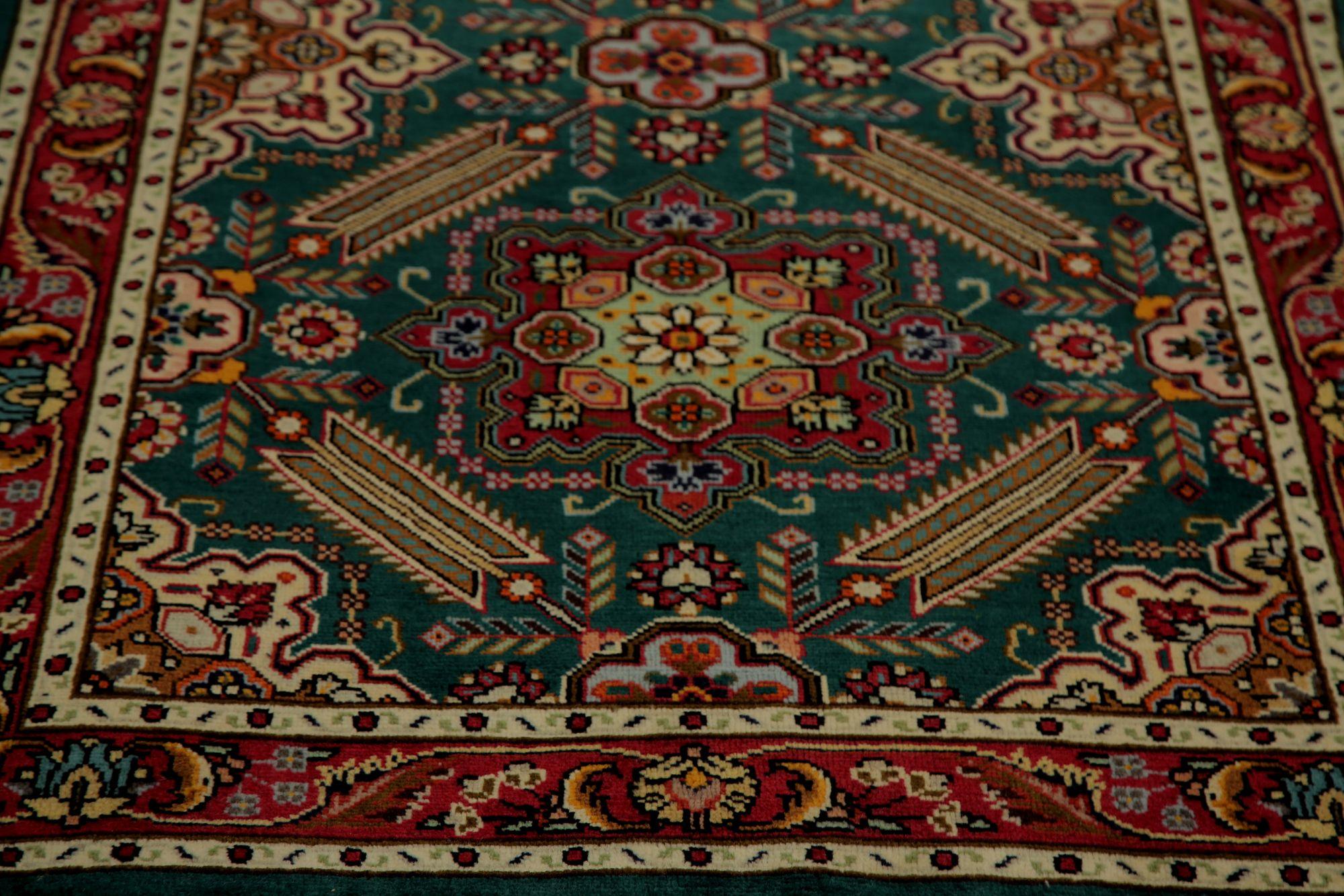 Persischer Täbris-Läufer - Wolle Schwarzes Design - 97136 (Irakisch) im Angebot