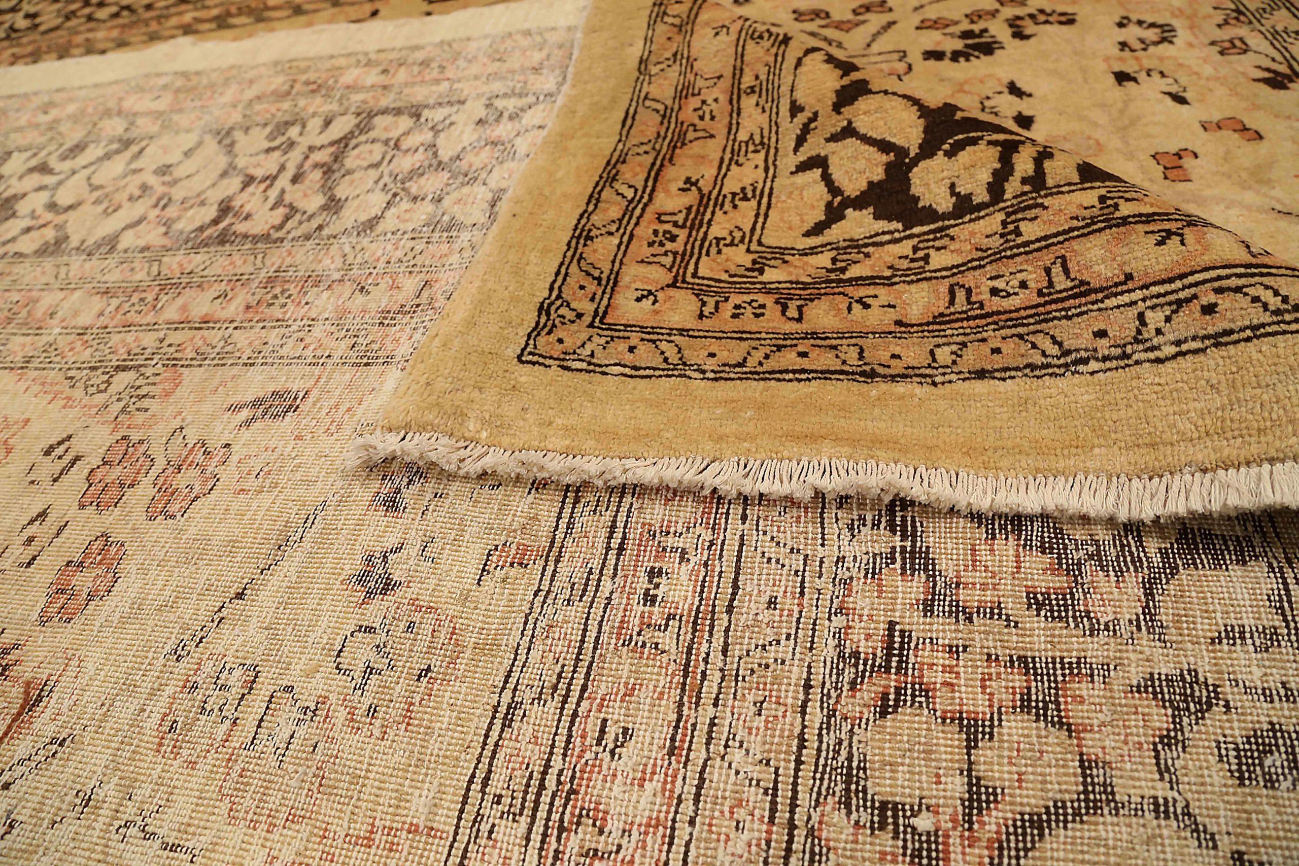 Tappeto Persiano Tabriz Piccolo - Lana Marrone Avorio Rosa 71925 In condizioni ottime in vendita a Dallas, TX