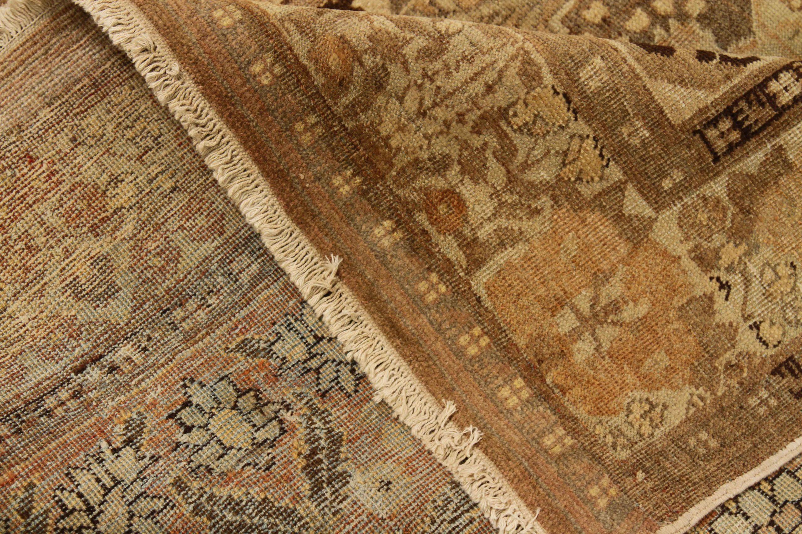 Persischer Täbriz Kleiner Teppich - Wolle Braun Elfenbein Taupe 72459 (Asiatisch) im Angebot