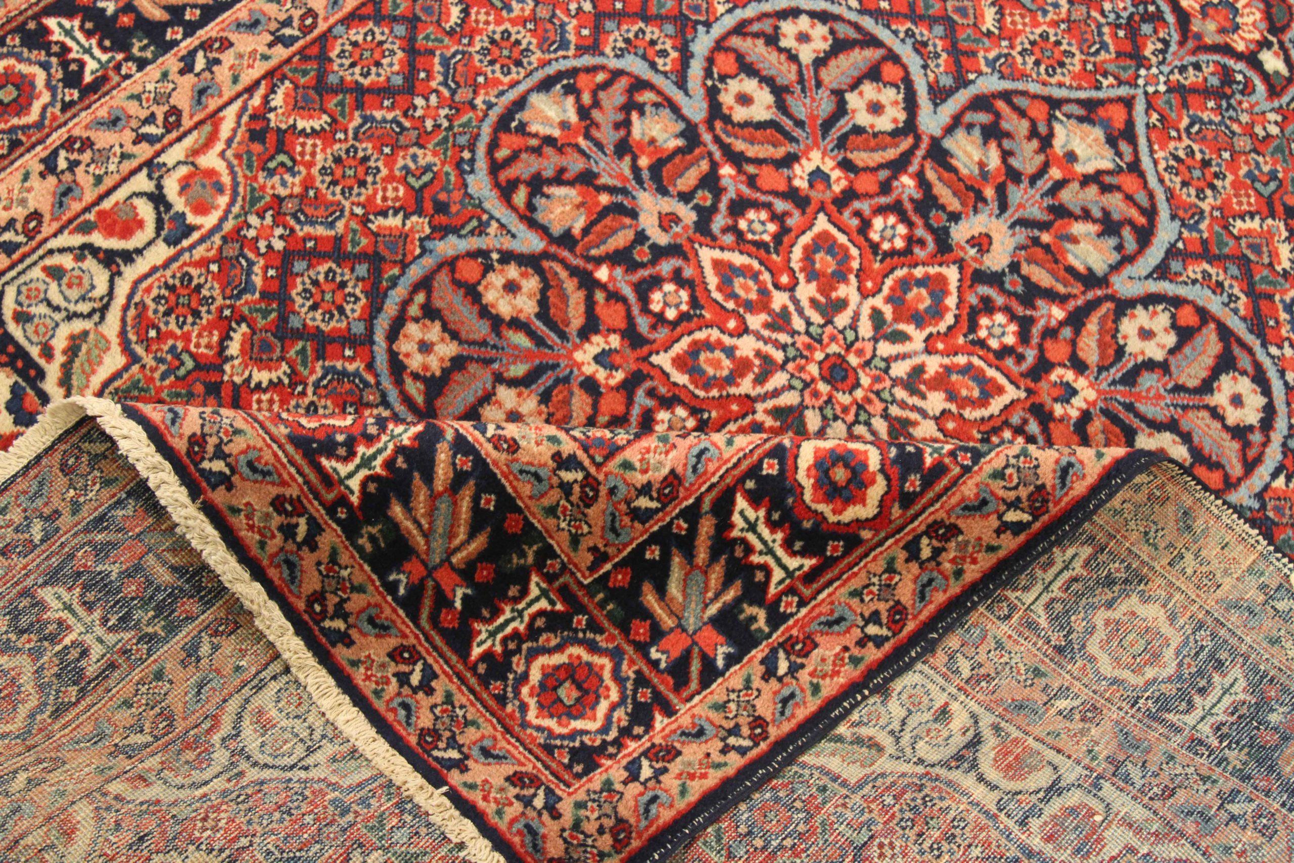 Tappeto Persiano Tabriz Piccolo - Lana Avorio Blu Navy Rosso 10329 In condizioni ottime in vendita a Dallas, TX