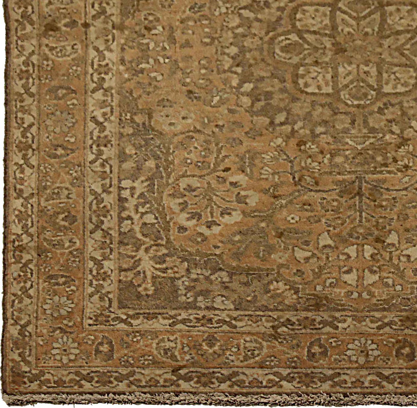 Persischer Täbriz Kleiner Teppich CIRCA 1910 - Wolle Braun Elfenbein 71417 (Asiatisch) im Angebot