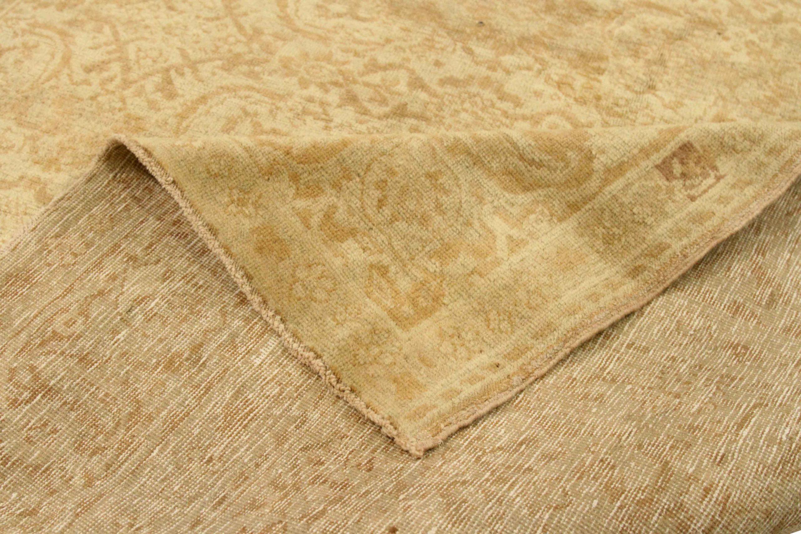 Persischer Täbris Small Teppich CIRCA 1910 - Wolle Braun Elfenbein Design - 75671 (Asiatisch) im Angebot