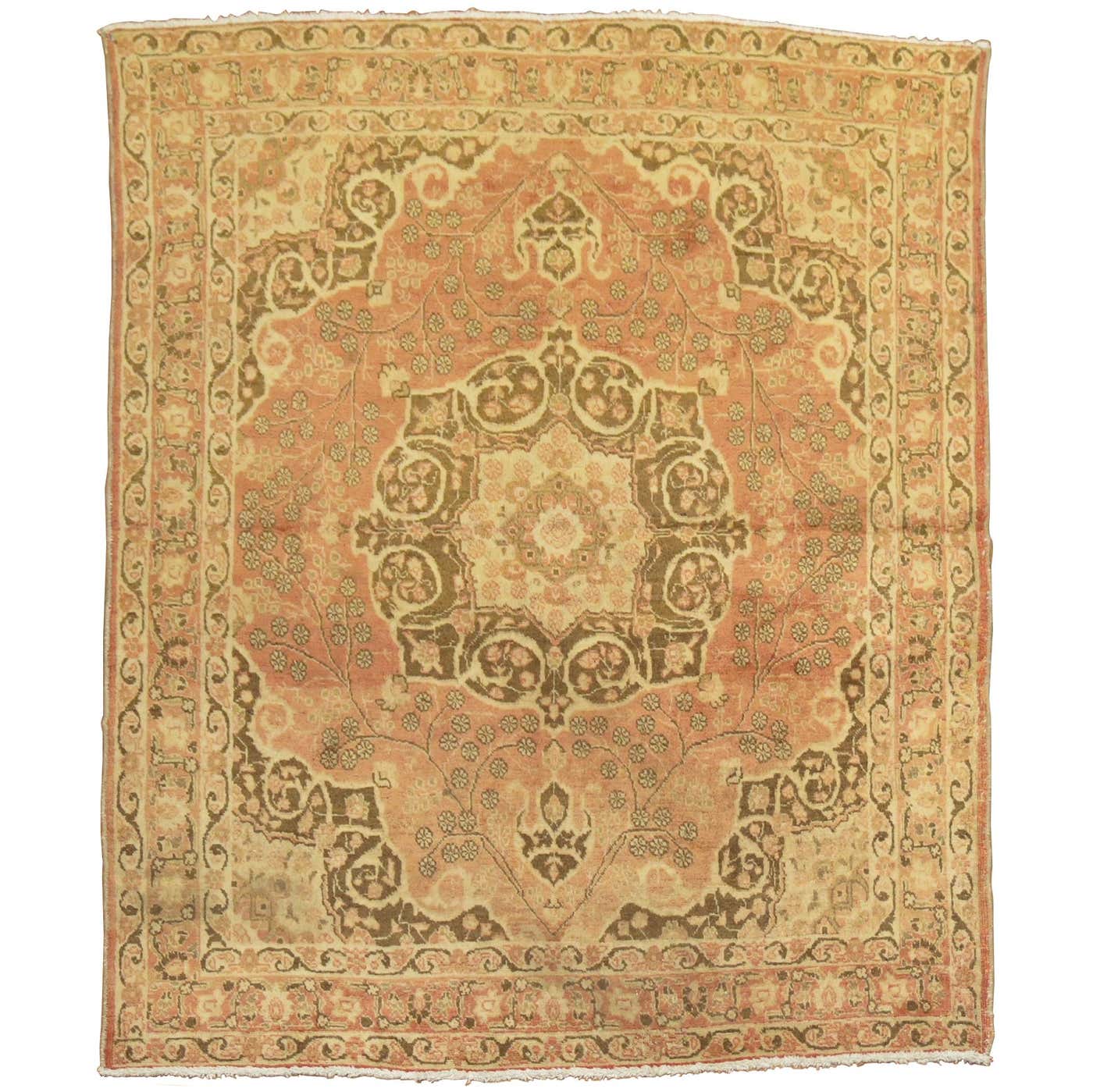 Persian Tabriz Small Rug at 1stDibs