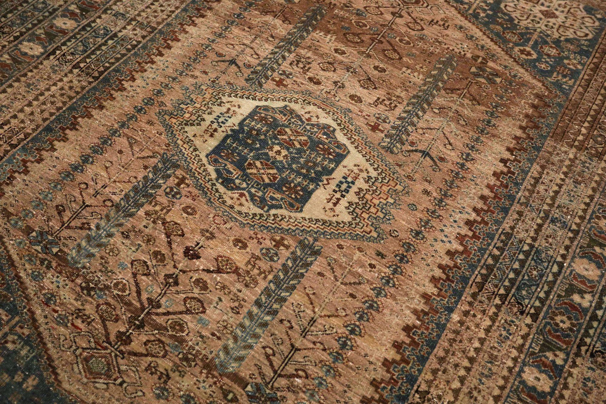 Tappeto persiano Tabriz Small - Lana Nero Marrone Avorio Design - 93397 In condizioni ottime in vendita a Dallas, TX