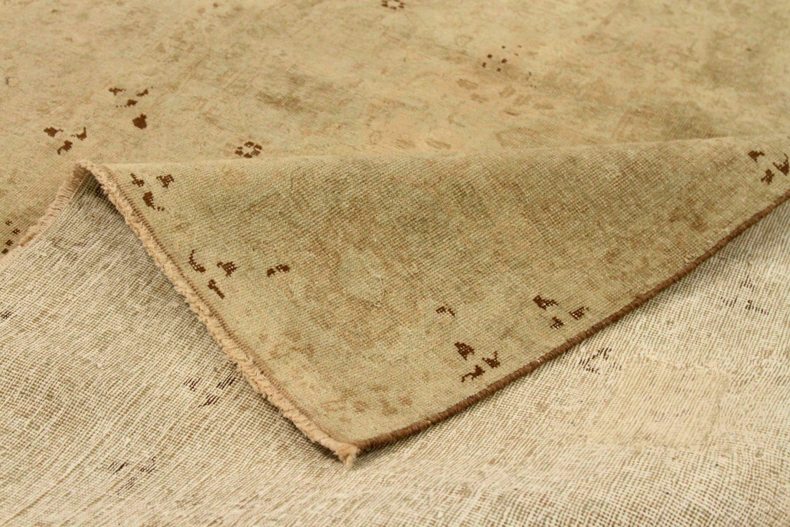 Persischer Tabriz Small Teppich - Wolle Braun Elfenbein Design - 75751 (Irakisch) im Angebot