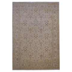 Persian Tabriz Style Gold Beige Wool Rug 9'9''x14'1''
