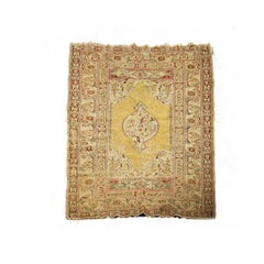 Persian Tabriz Wool Rug in Yellow Tones  65 x 45.3 Inches