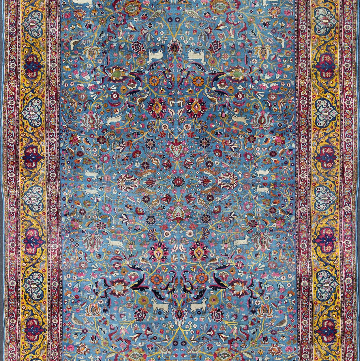 yellow persian rug