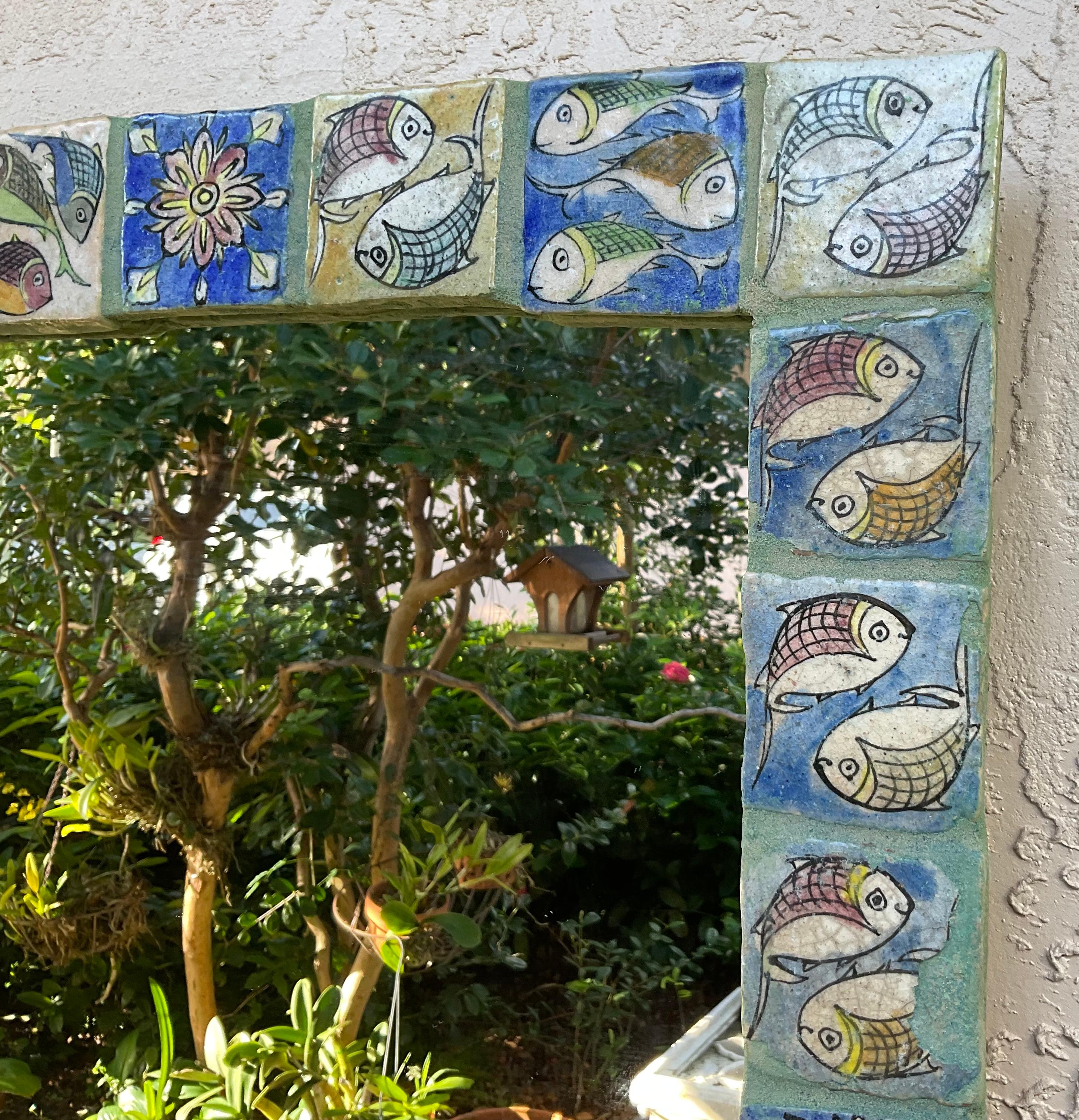 XX secolo Specchio con piastrelle persiane in vendita