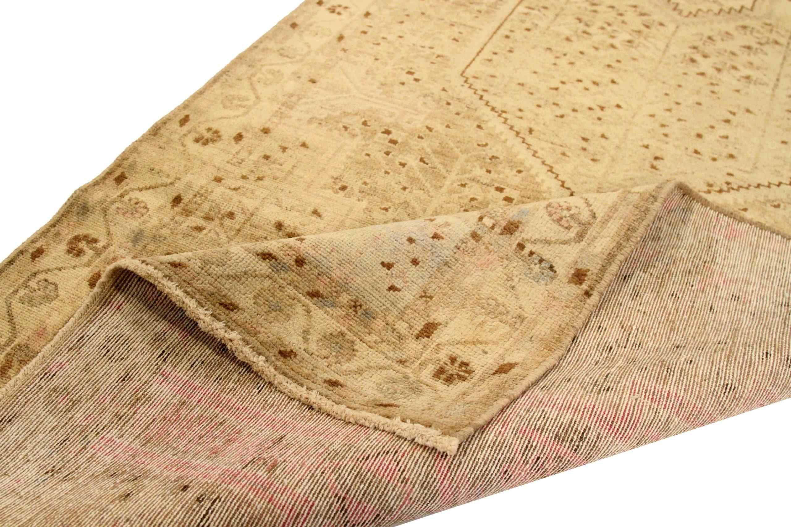 Persischer Toiserkan Kleiner Teppich - Wolle Braun Elfenbein Taupe Design - 75617 (Asiatisch) im Angebot