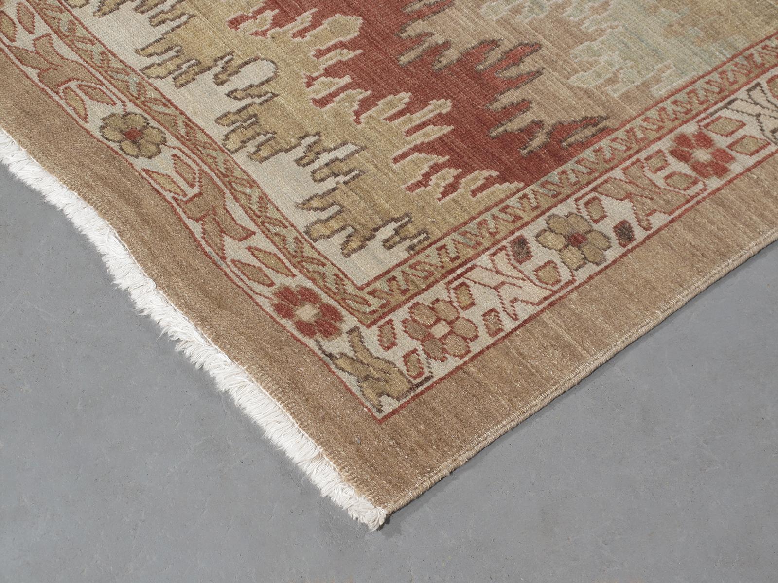 Contemporary Persian Traditional Bakshaish Hand Knotted Runner in Multi-Colors For Sale