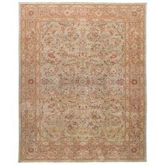 Persian Traditional Tabriz Hand Knotted Rug in Blue Colors