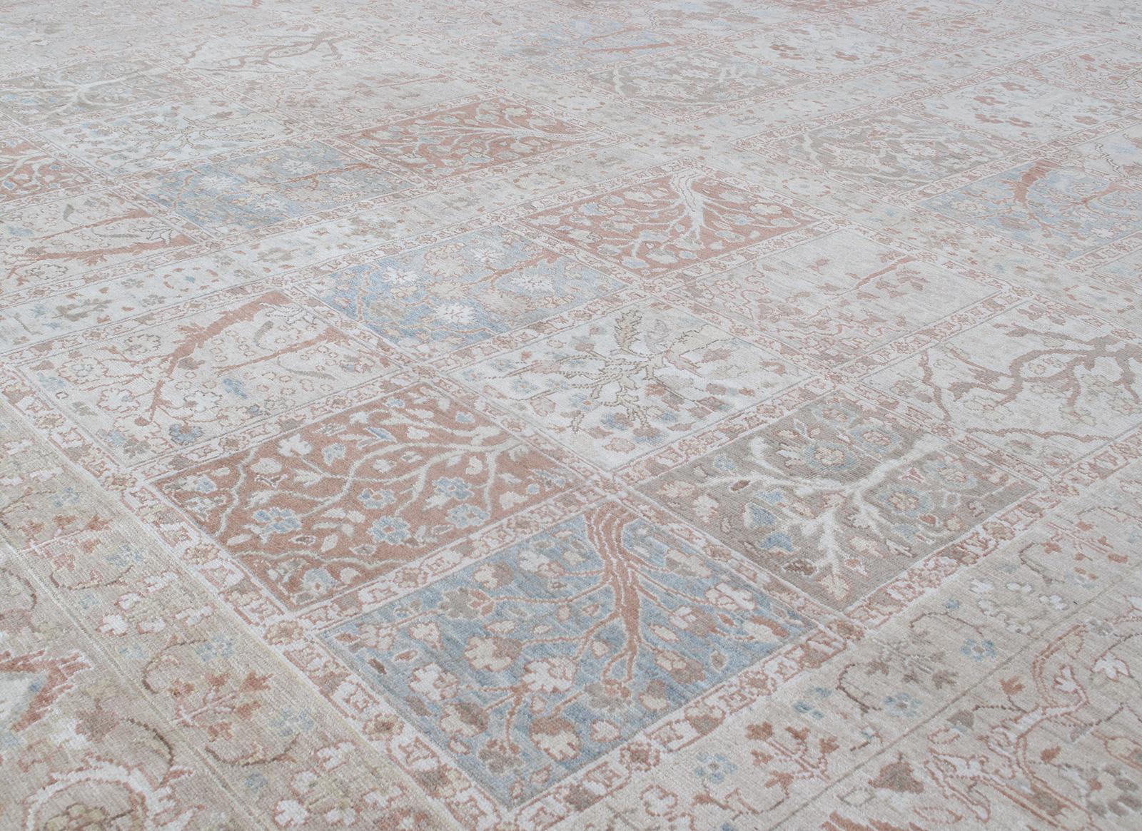 Esta alfombra persa Tabriz anudada a mano 